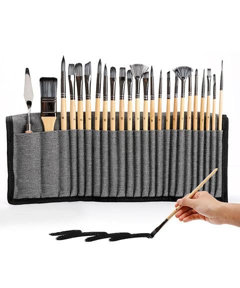 Premium Paint Brush Set with 24 Tools & Blade - Luxicro