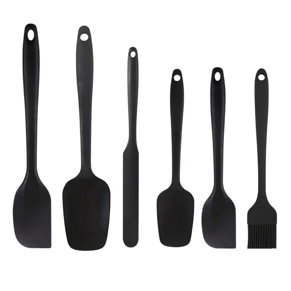 Soft Rubber Spatula Set 6 Piece Kitchen Utensils