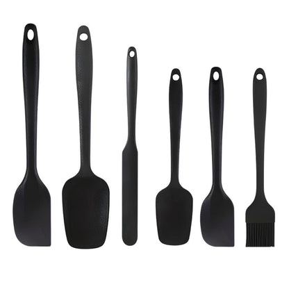Soft Rubber Spatula Set 6 Piece Kitchen Utensils