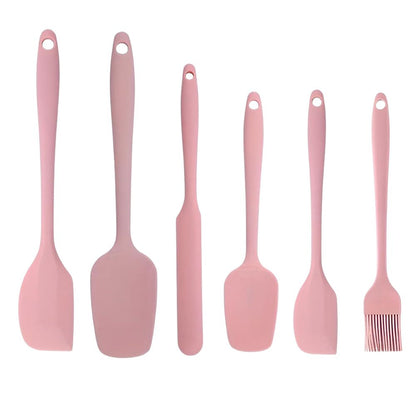 Soft Rubber Spatula Set 6 Piece Kitchen Utensils