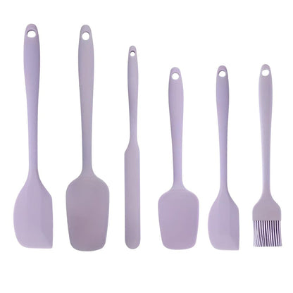 Soft Rubber Spatula Set 6 Piece Kitchen Utensils