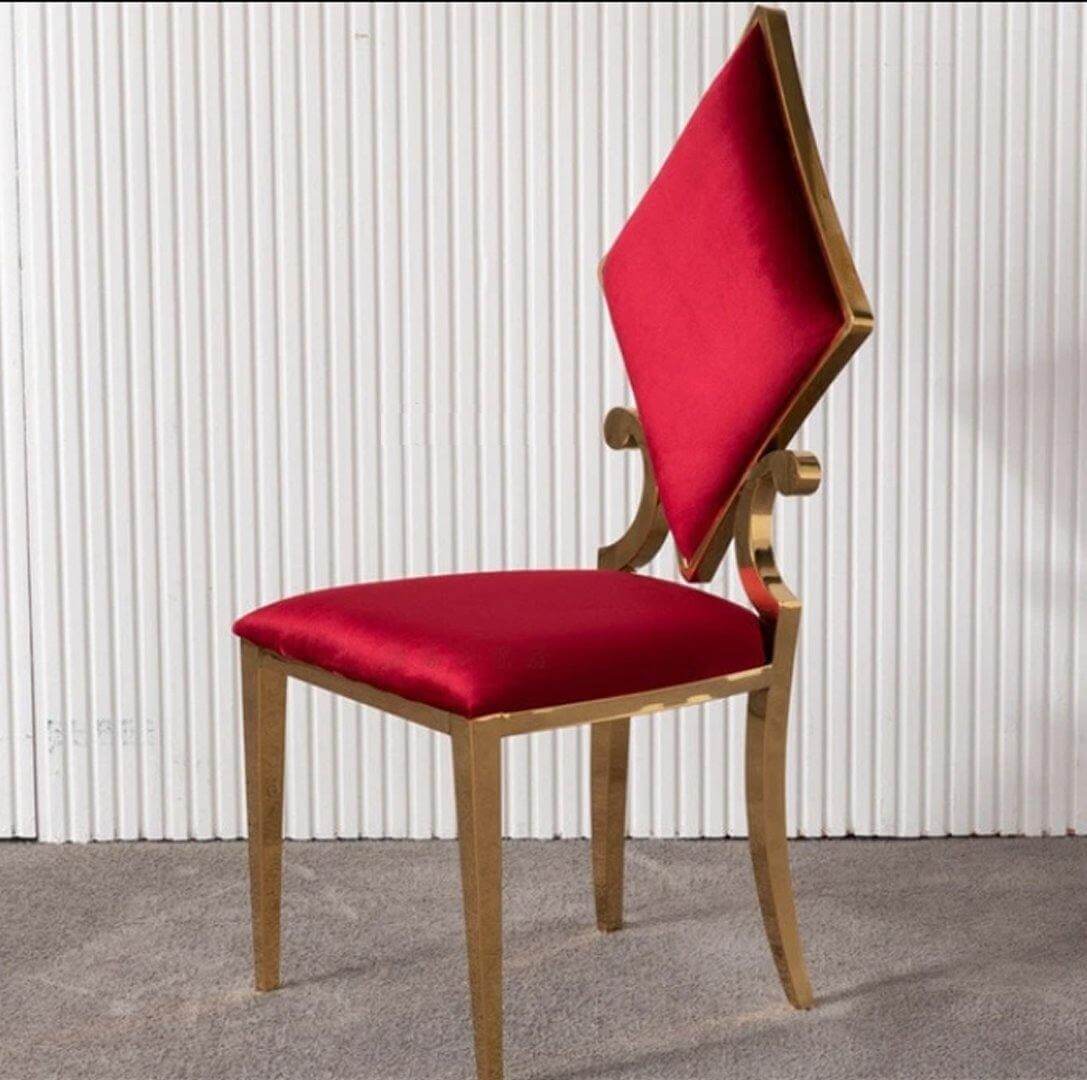 Luxury Steel Dining Chair with Poker Theme