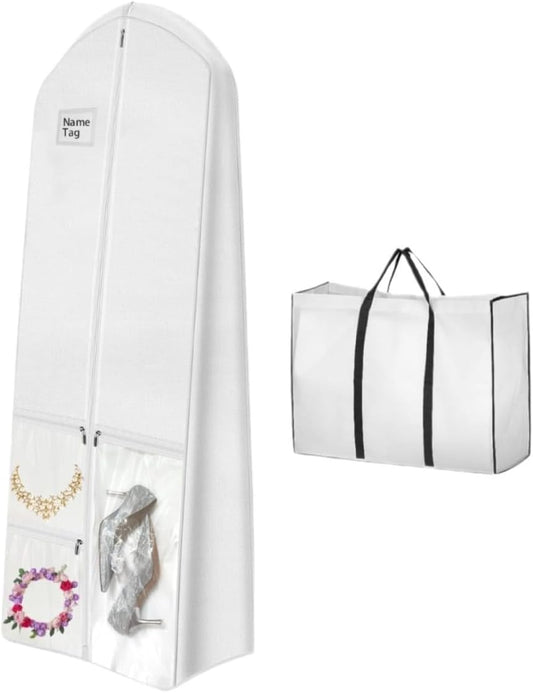 Bridal Dress Storage Bag - Protective Garment Cover Set - Luxicro