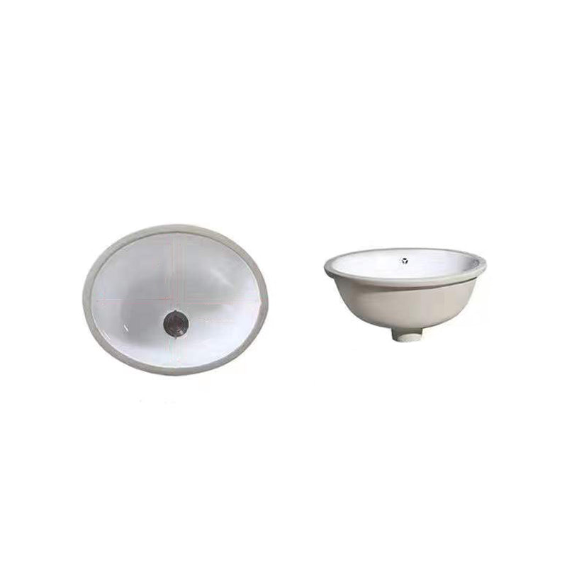 Modern Drop-In Oval Bathroom Sink with Faucet