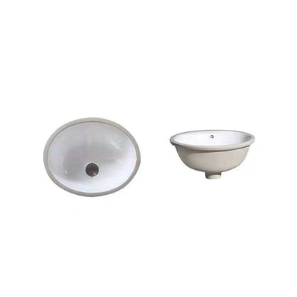Modern Drop-In Oval Bathroom Sink with Faucet