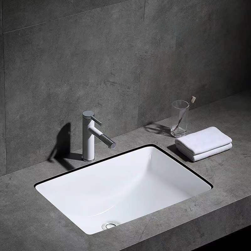 Modern Drop-In Oval Bathroom Sink with Faucet
