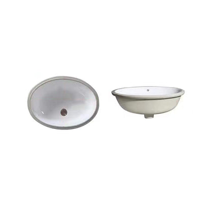 Modern Drop-In Oval Bathroom Sink with Faucet