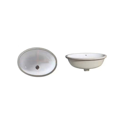 Modern Drop-In Oval Bathroom Sink with Faucet