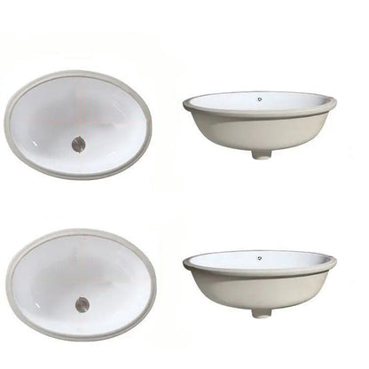Modern Drop-In Oval Bathroom Sink with Faucet