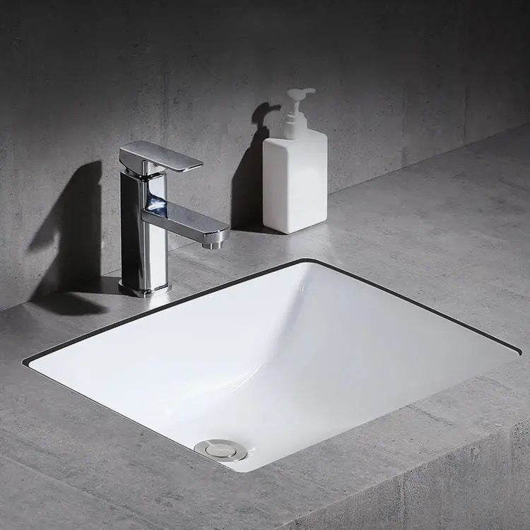 Modern Drop-In Oval Bathroom Sink with Faucet