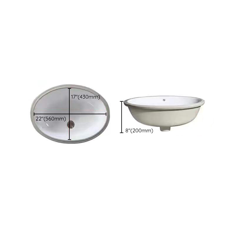 Modern Drop-In Oval Bathroom Sink with Faucet