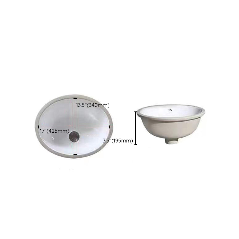 Modern Drop-In Oval Bathroom Sink with Faucet