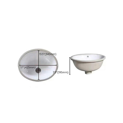 Modern Drop-In Oval Bathroom Sink with Faucet