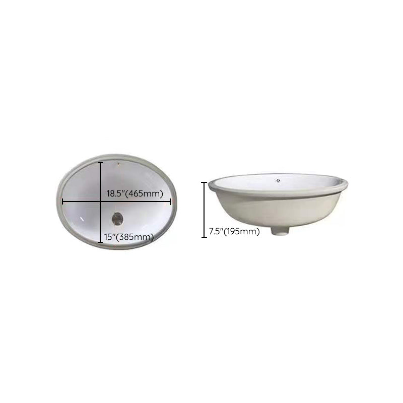 Modern Drop-In Oval Bathroom Sink with Faucet