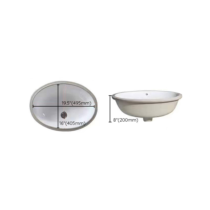 Modern Drop-In Oval Bathroom Sink with Faucet