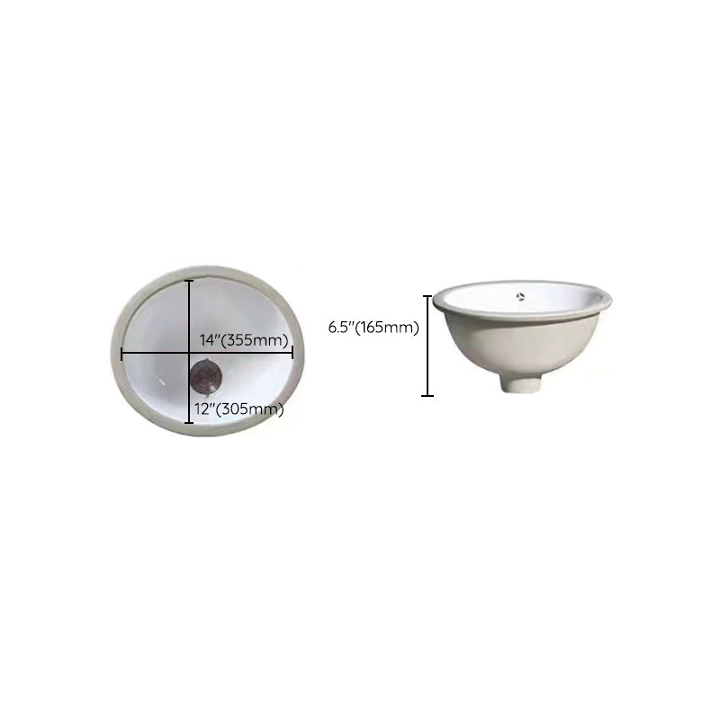 Modern Drop-In Oval Bathroom Sink with Faucet