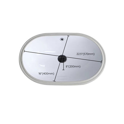 Modern Drop-In Oval Bathroom Sink with Faucet