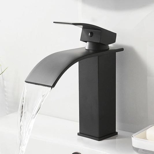 Contemporary Waterfall Bathtub Faucet Brass Lever Handle - Luxicro
