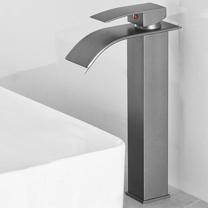 Contemporary Waterfall Bathtub Faucet Brass Lever Handle