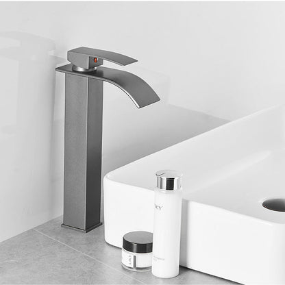 Contemporary Waterfall Bathtub Faucet Brass Lever Handle