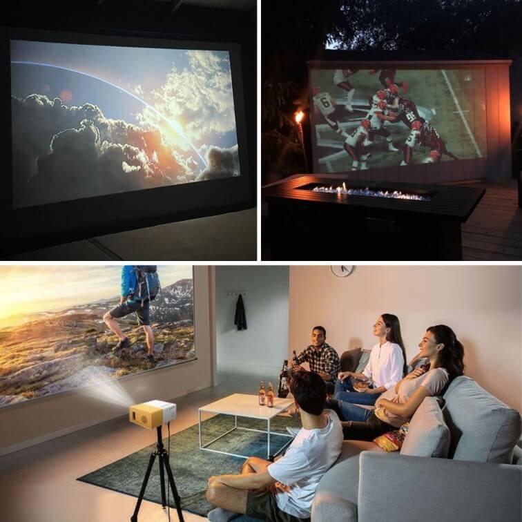 Compact Home Theater Projector Set