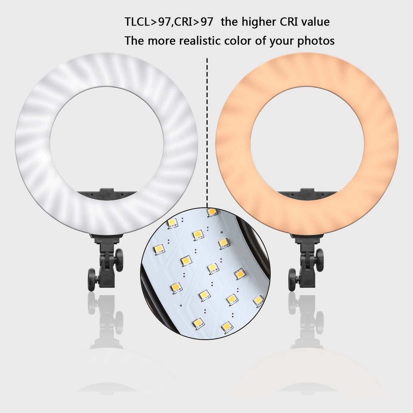 Portable Slim 18 LED Ring Light Kit with Stand