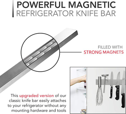 Powerful Kitchen Knife Rack 14 Inch Strip - Luxicro