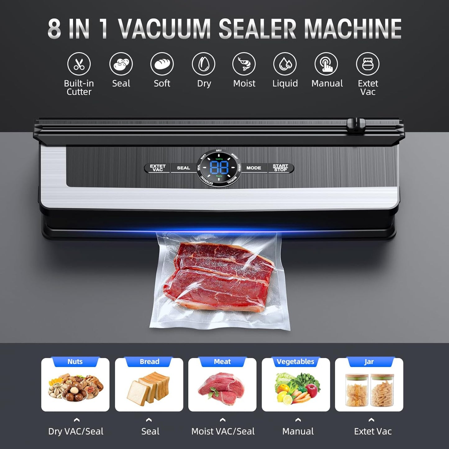 Automatic Food Vacuum Sealer with Cutter