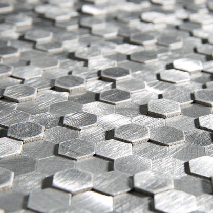 Decorative Hexagon Peel and Stick Mosaic Wall Tiles