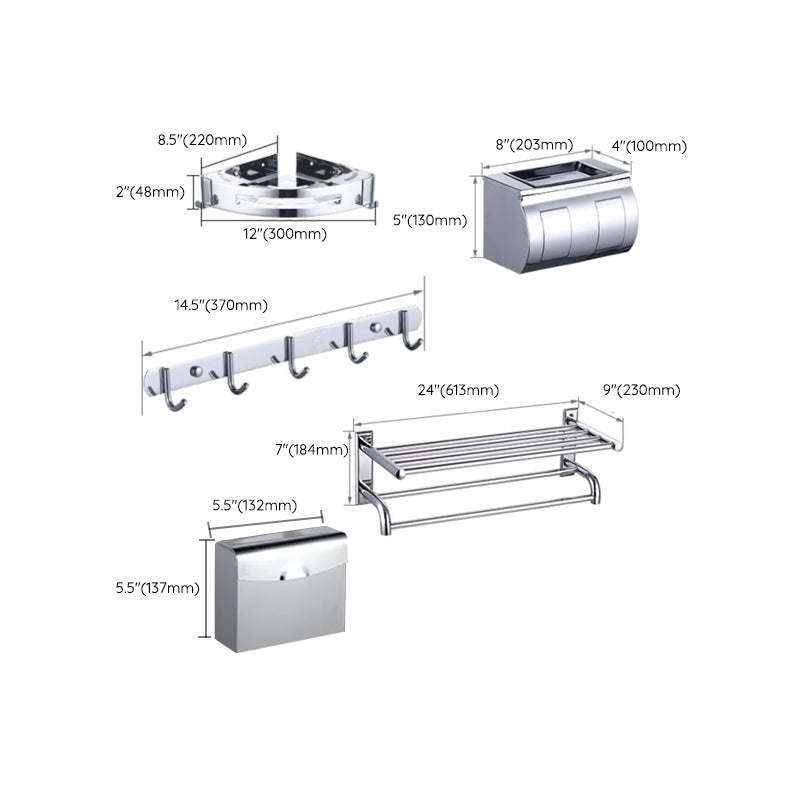 Luxurious Chrome Bathroom Accessories Set