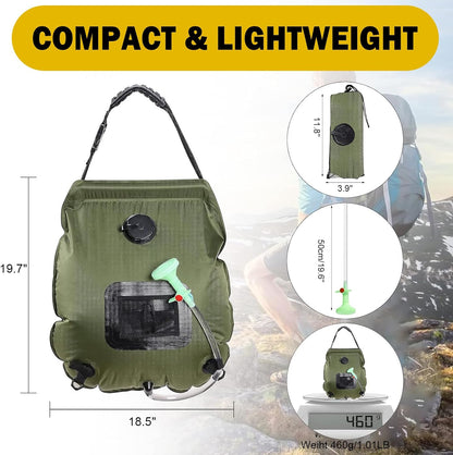 Compact Outdoor Solar Shower Kit