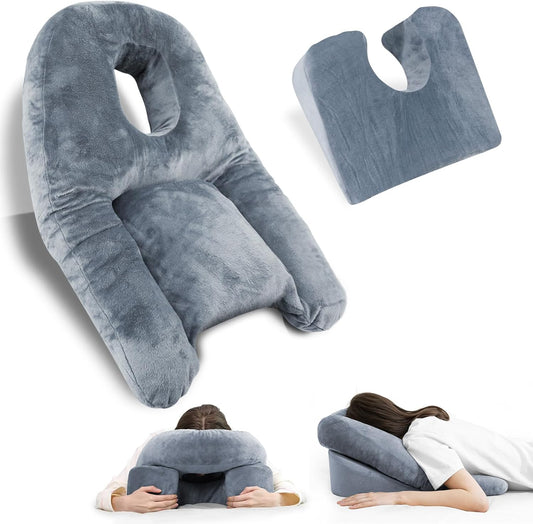 Contoured Support Pillow for Post Surgery Recovery and Sleep - Luxicro