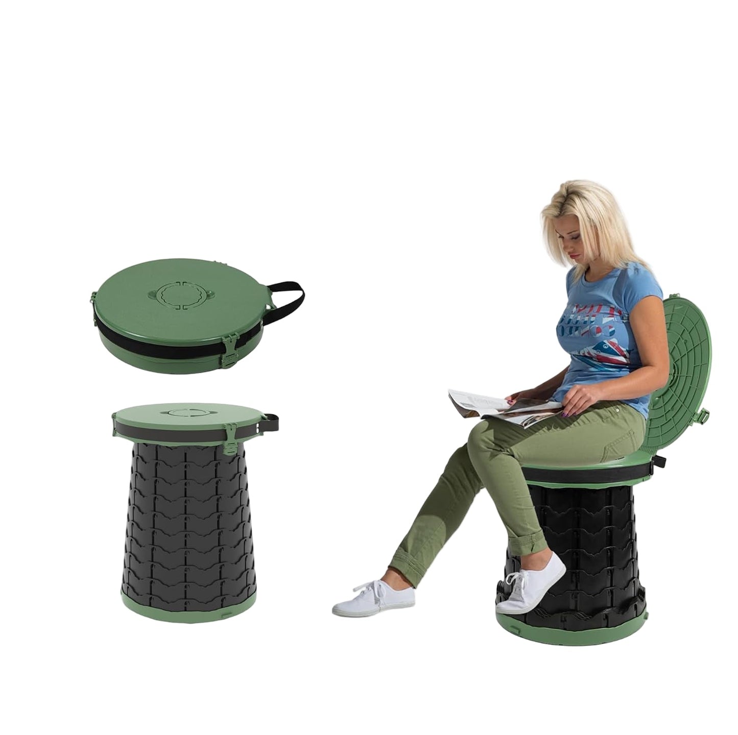 Compact Camping Toilet with Adjustable Legs