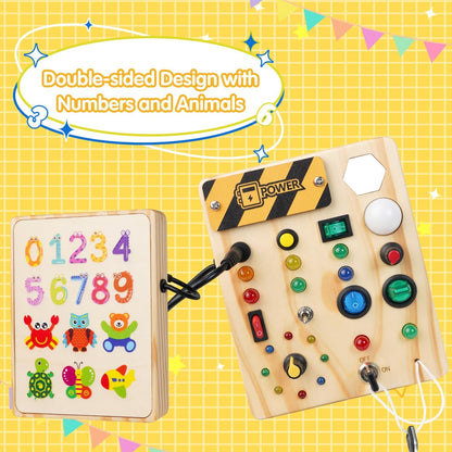 Bright Educational Toy Board with Flashing Lights