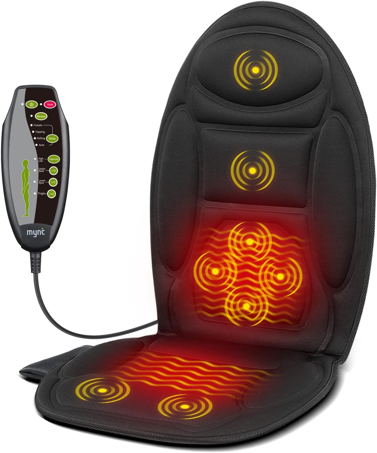 Heated Vibration Massage Seat Cushion for Home and Car - Luxicro