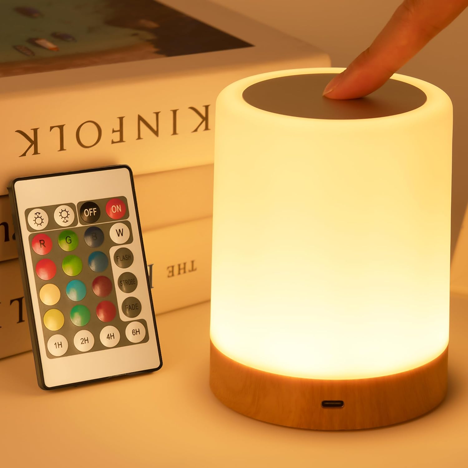 Smart Dimmable Nightstand Lamp with Remote Control - Luxicro