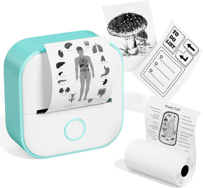 Compact Travel Printer with Bonus Paper Refill