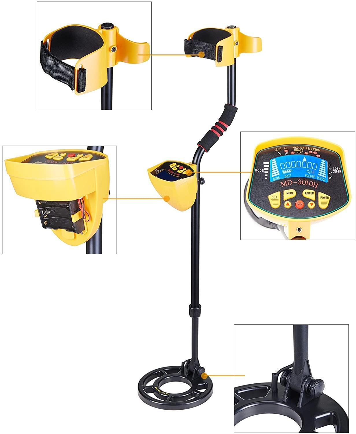 Premium Gold Metal Detector with LCD Screen Underwater - Luxicro