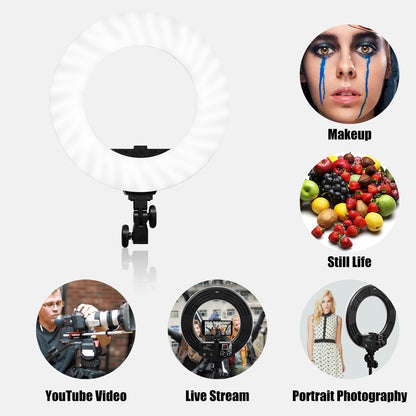 Portable Slim 18 LED Ring Light Kit with Stand