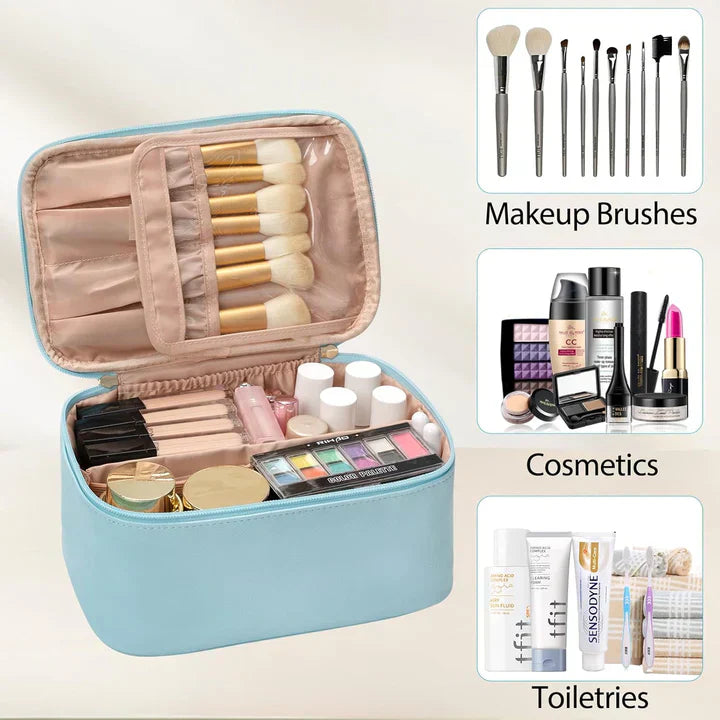 Compact Travel Cosmetics Organizer Box