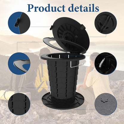Compact Camping Toilet with Adjustable Legs
