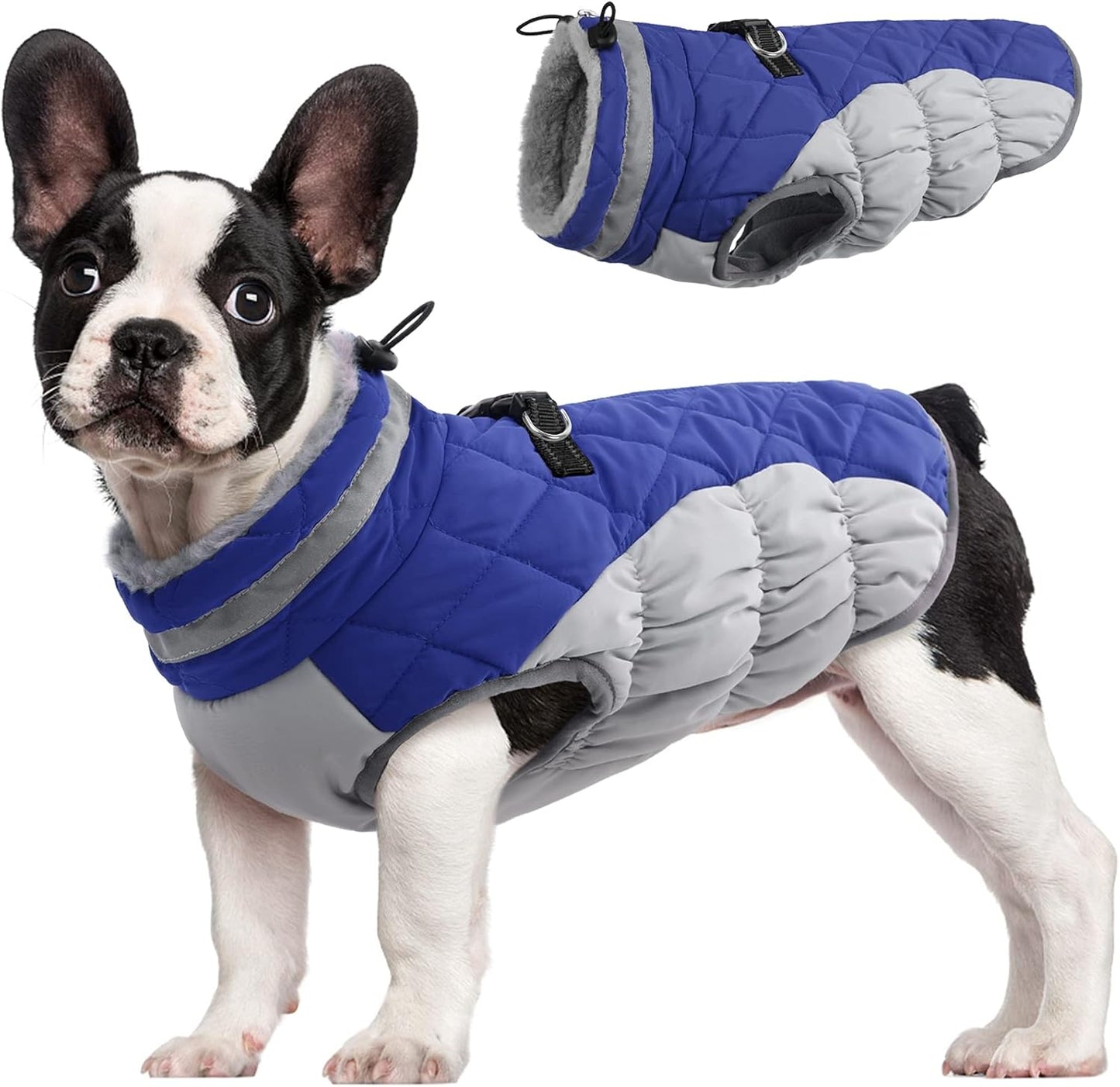 Comfortable Insulated Dog Jacket with Reflective Band