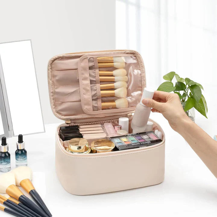 Compact Travel Cosmetics Organizer Box