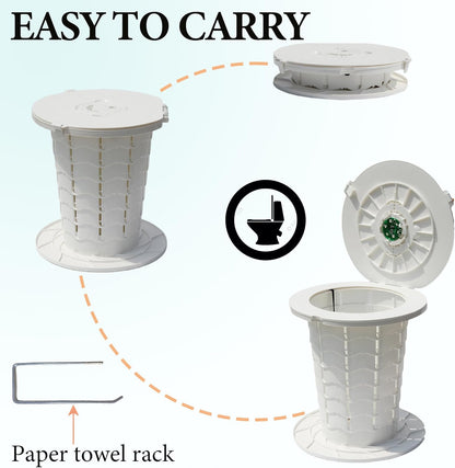 Compact Camping Toilet with Adjustable Legs