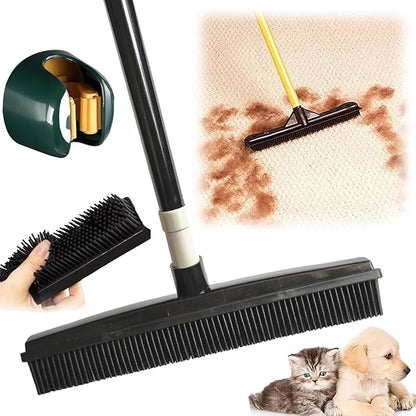 Gentle Pet Hair Removal Brush with Soft Rubber Bristles
