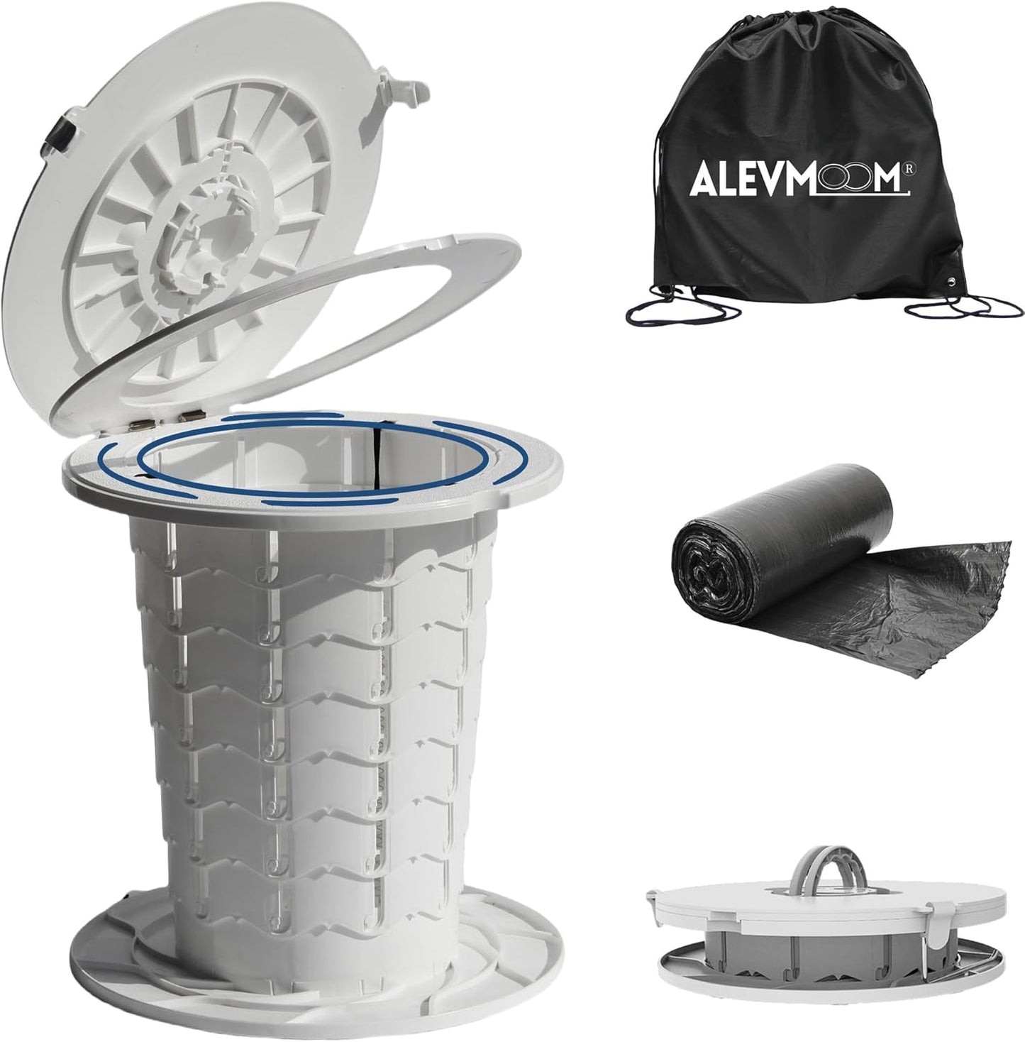 Compact Camping Toilet with Adjustable Legs