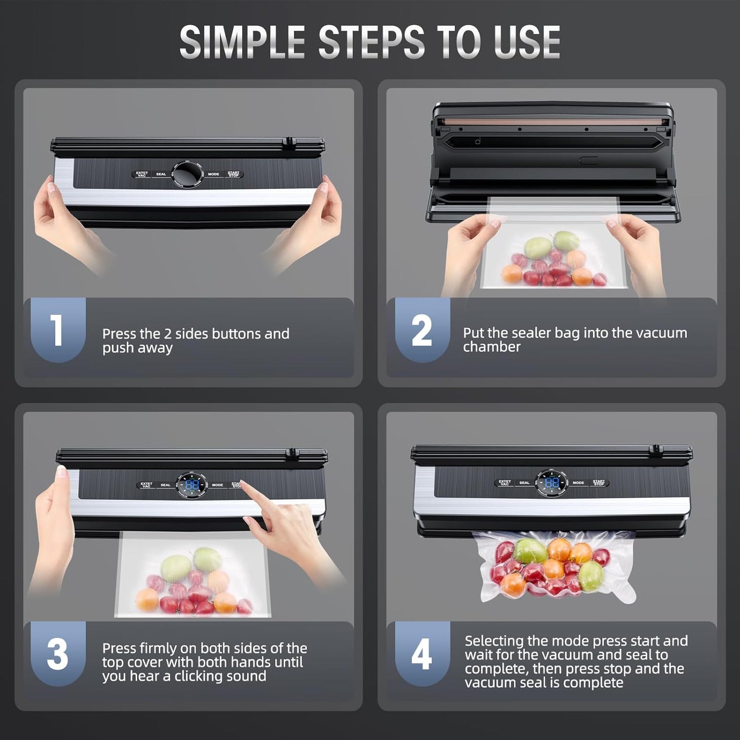 Automatic Food Vacuum Sealer with Cutter