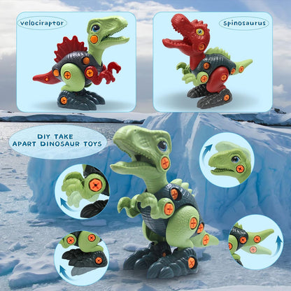 Colorful Kids Dino Construction Toy Set