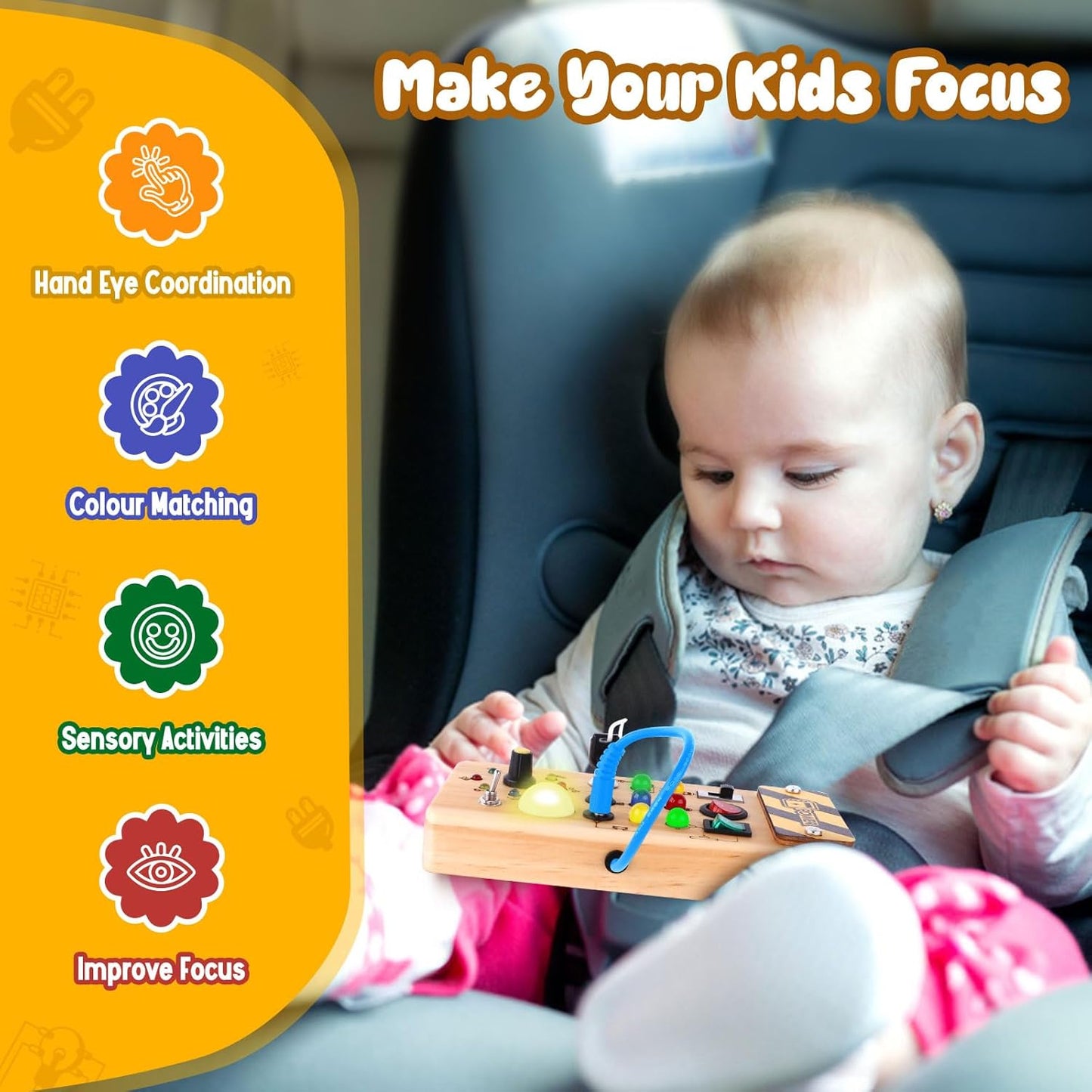 Learning Interactive Wood Toy Board