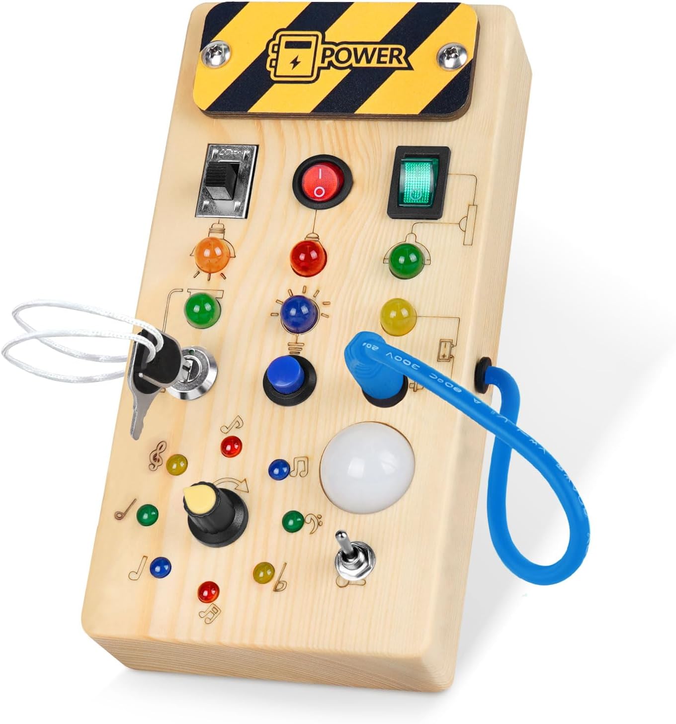 Learning Interactive Wood Toy Board - Luxicro